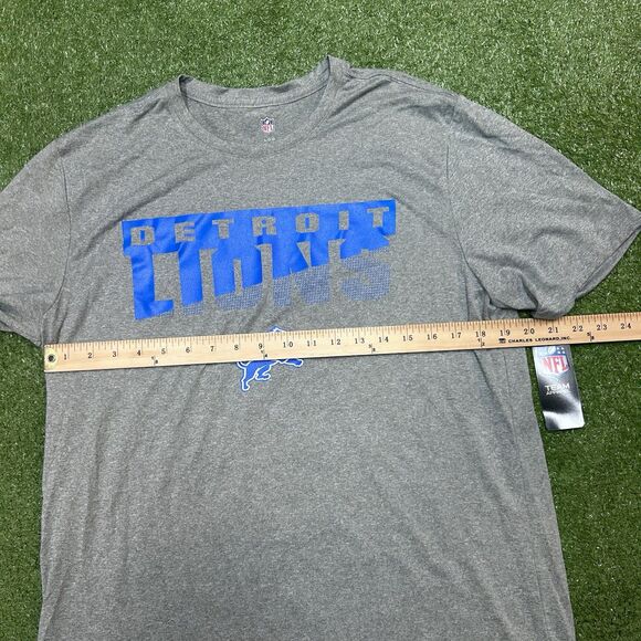 Detroit Lions Football NFL Men's Logo Tee Shirt Size Large & XL NWT Gray - Picture 4 of 6